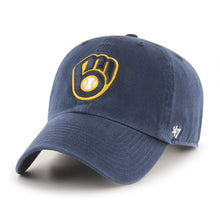 Load image into Gallery viewer, Milwaukee Brewers MLB '47 Brand Navy Blue Clean Up Strapback Adjustable Hat
