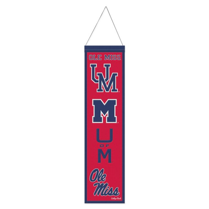 Ole Miss Rebels NCAA Heritage Banner Embroidered Wool 8