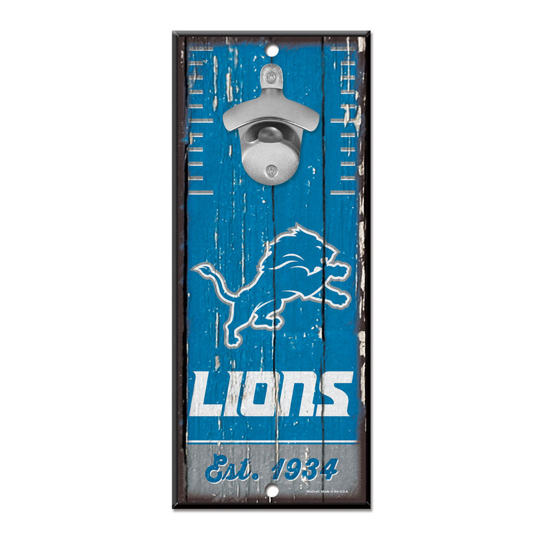 Detroit Lions NFL Wall Mounted Bottle Opener 11