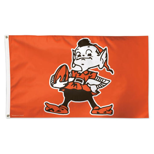Cleveland Browns Throwback NFL 3' x 5' Orange Deluxe Team Flag Wincraft - Casey's Sports Store