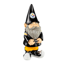 Load image into Gallery viewer, Pittsburgh Steelers NFL Garden Gnome 11&quot; Tall by Evergreen Enterprises showcasing vibrant team colors and logo, perfect for outdoor decor and expressing team spirit.
