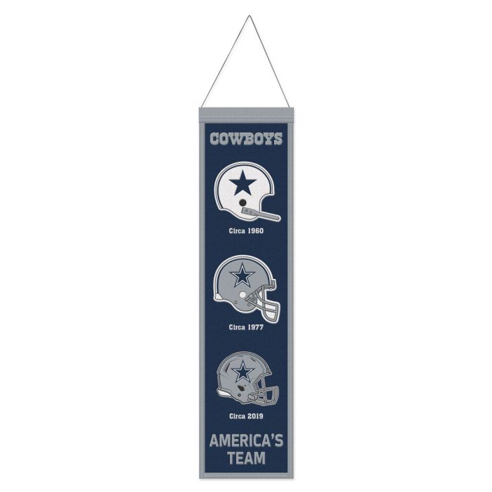 Dallas Cowboys NFL Heritage Banner Embroidered Wool 8