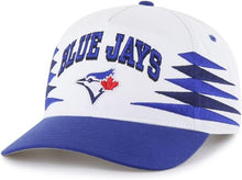 Load image into Gallery viewer, Toronto Blue Jays MLB '47 Brand White TT Diamond Hitch Adjustable Snapback Hat
