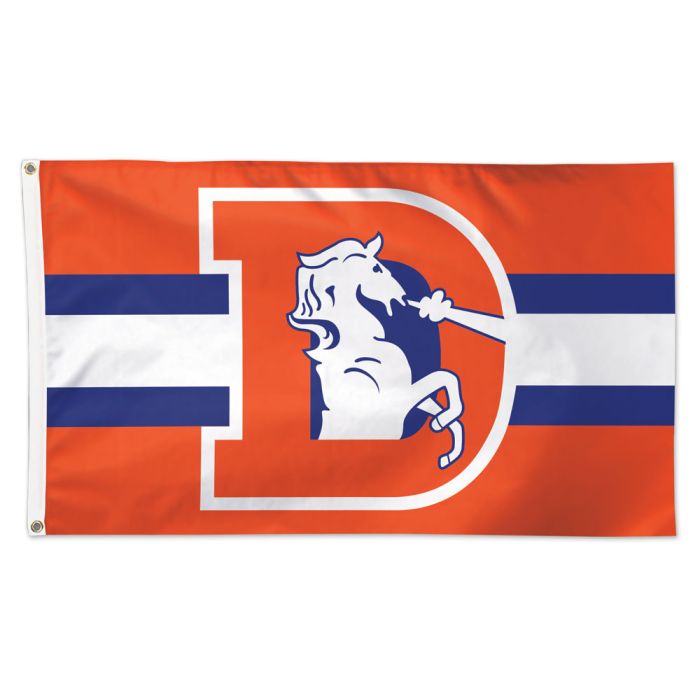 Denver Broncos Throwback NFL 3' x 5' Deluxe Team Flag Wincraft - Casey's Sports Store