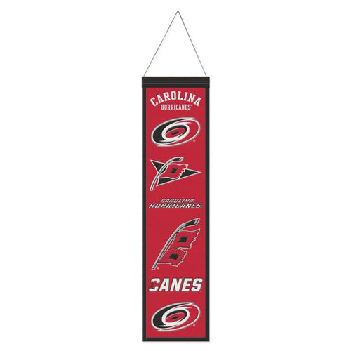 Carolina Hurricanes NHL Heritage Banner Embroidered Wool 8