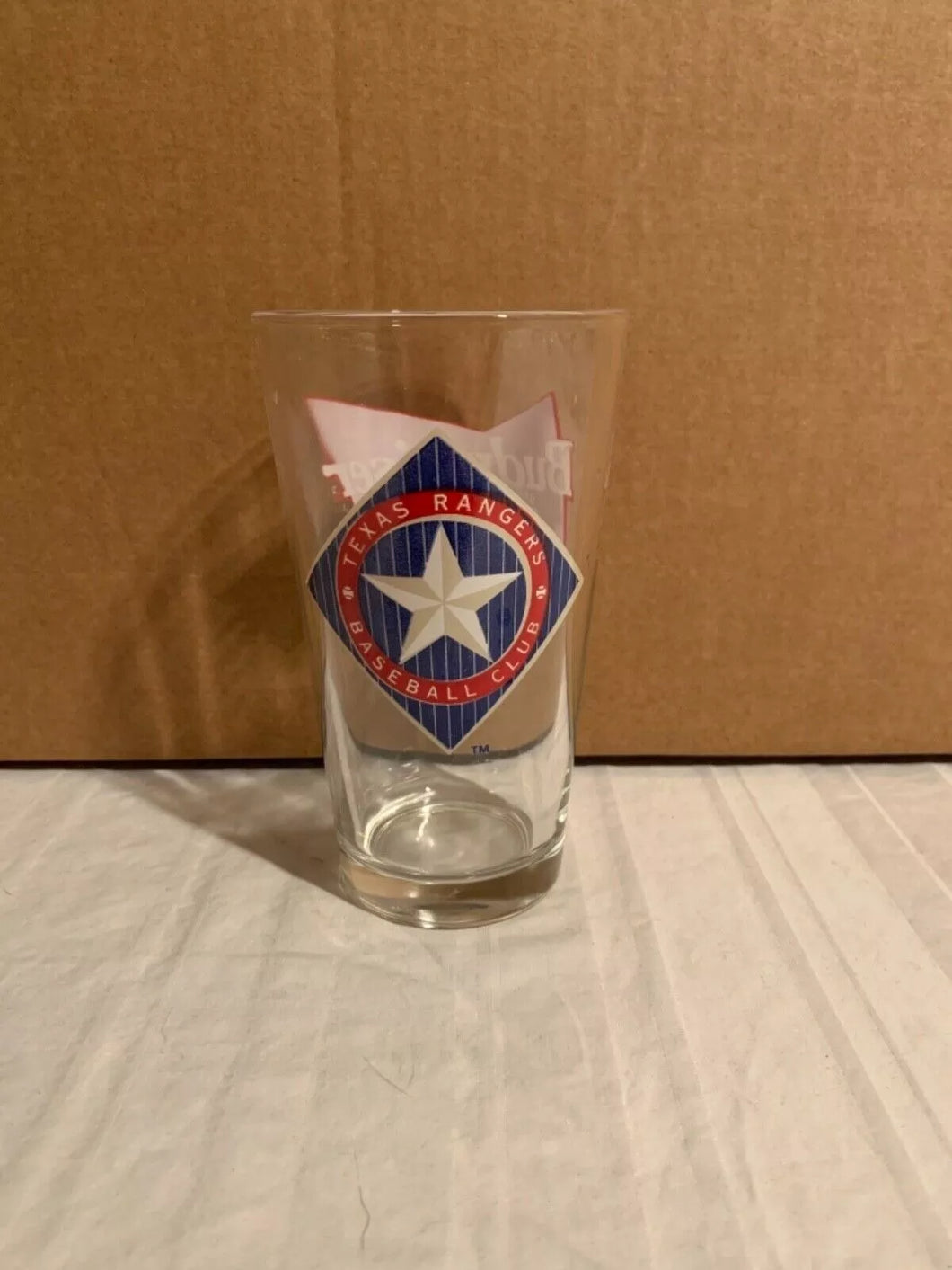 Texas Rangers MLB 16oz Pint Budweiser Glass Mug Cup