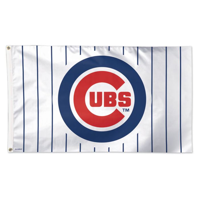 Chicago Cubs MLB White Pinstripe Deluxe 3' x 5' Flag Wincraft