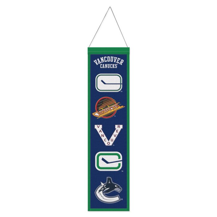 Vancouver Canucks NHL Heritage Banner Embroidered Wool 8
