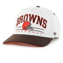 Load image into Gallery viewer, Cleveland Browns NFL '47 Brand White Roscoe Hitch Rope Adjustable Snapback Hat
