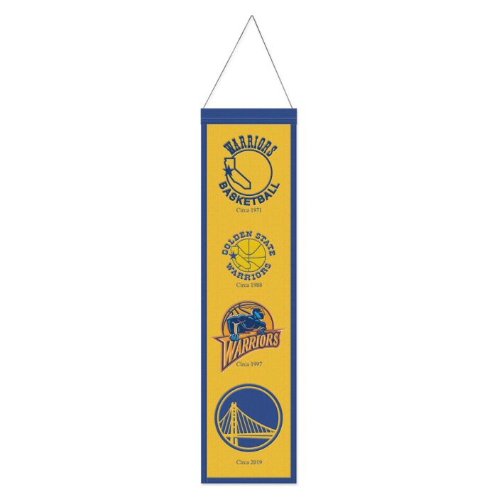 Golden State Warriors NBA Heritage Banner Embroidered Wool 8