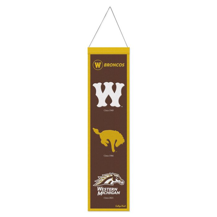 Western Michigan Broncos NCAA Heritage Banner Embroidered Wool 8