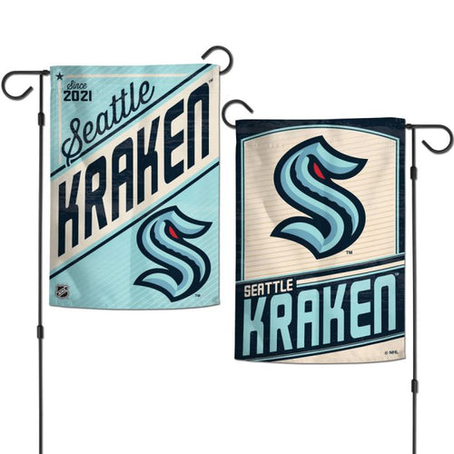 Seattle Kraken NHL Retro Double Sided Garden Flag 12