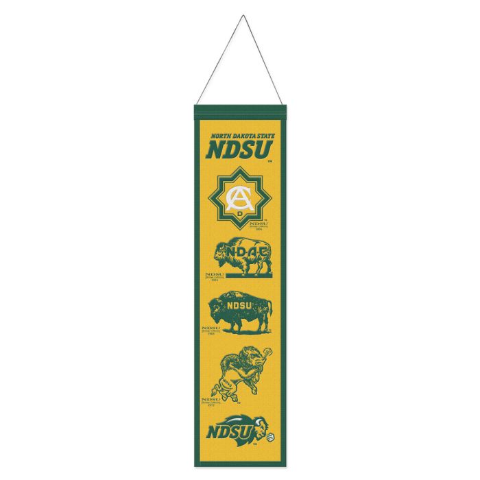 North Dakota State Bison NCAA Heritage Banner Embroidered Wool 8