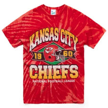 Load image into Gallery viewer, Kansas City Chiefs NFL &#39;47 Brand Red Tie Dye Vintage Tubular Men&#39;s Tee Shirt - Casey&#39;s Sports Store
