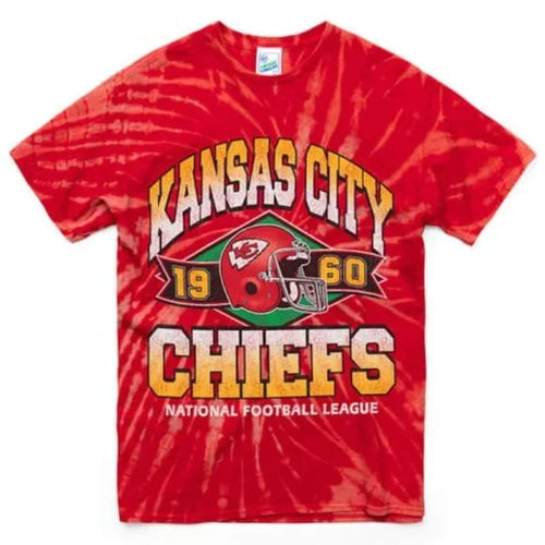 Kansas City Chiefs NFL '47 Brand Red Tie Dye Vintage Tubular Men's Tee Shirt - Casey's Sports Store