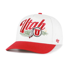 Load image into Gallery viewer, Utah Utes NCAA '47 Brand White Two Tone Hitch Adjustable Snapback Hat
