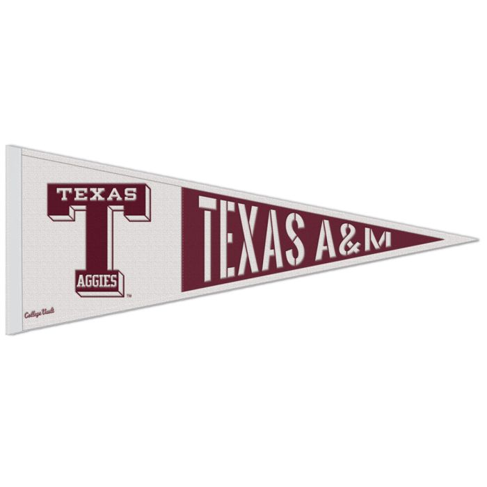 Texas A&M Aggies Throwback NCAA Embroidered Wool Pennant 13