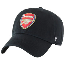 Load image into Gallery viewer, Arsenal FC Gunners EPL '47 Brand Black Clean Up Adjustable Strapback Hat
