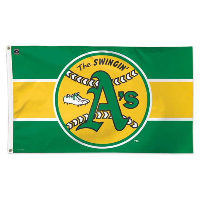 Oakland Athletics MLB Throwback Green Deluxe 3' x 5' Flag Wincraft