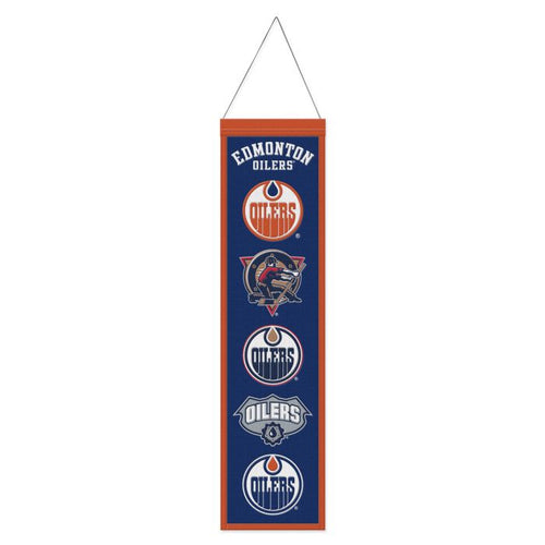 Edmonton Oilers NHL Heritage Banner Embroidered Wool 8