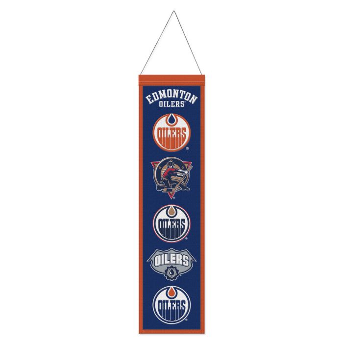 Edmonton Oilers NHL Heritage Banner Embroidered Wool 8