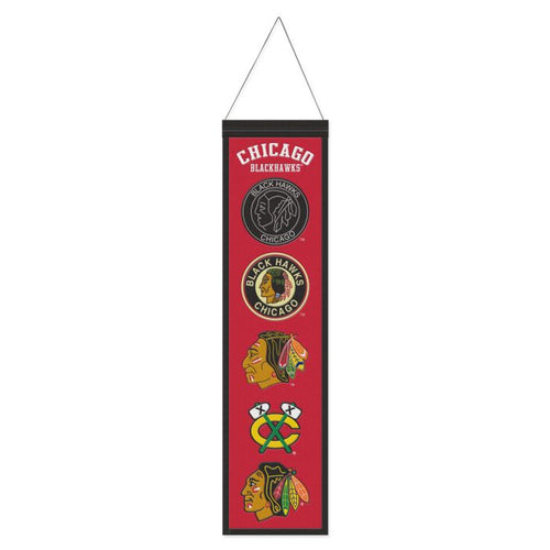Chicago Blackhawks NHL Heritage Banner Embroidered Wool 8