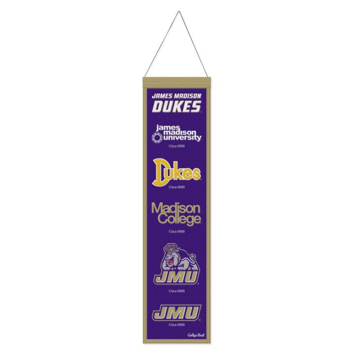 James Madison Dukes NCAA Heritage Banner Embroidered Wool 8