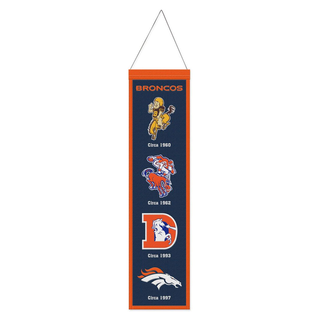 Denver Broncos NFL Heritage Banner Embroidered Wool 8