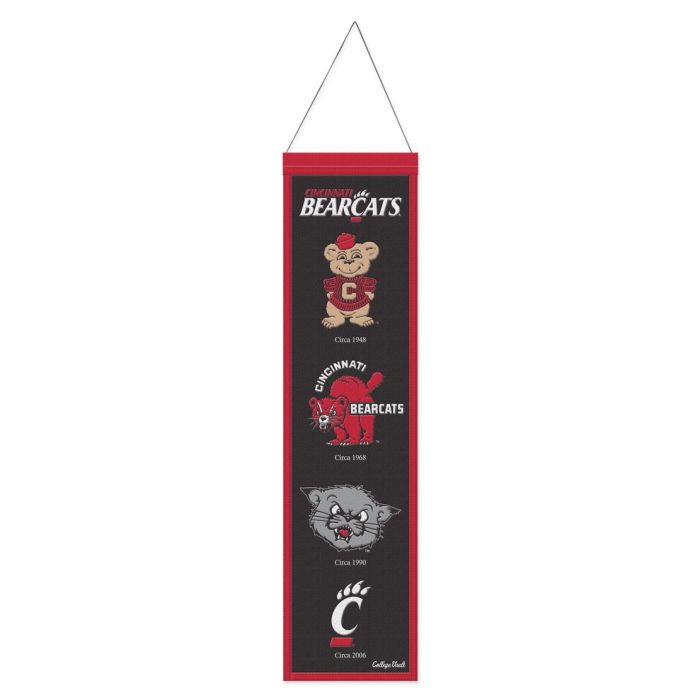 Cincinnati Bearcats NCAA Heritage Banner Embroidered Wool 8