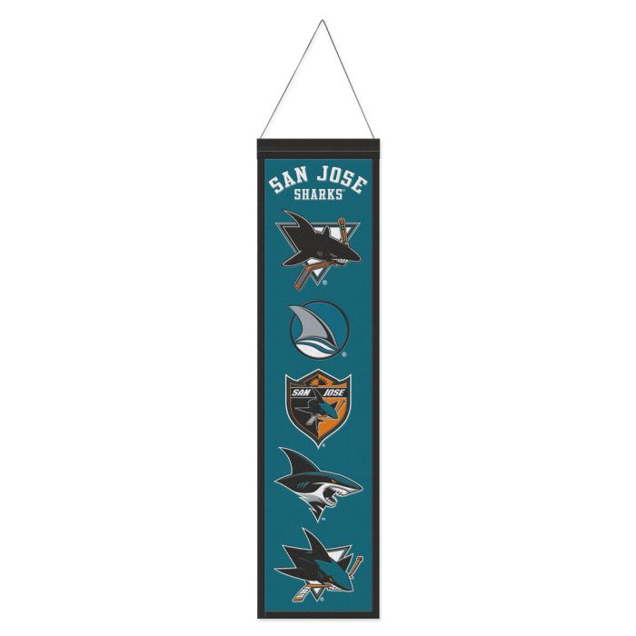 San Jose Sharks NHL Heritage Banner Embroidered Wool 8