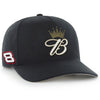 Dale Earnhardt Jr. hat, #8 '47 Brand Black Budweiser Hitch Adjustable Snapback Hat front view