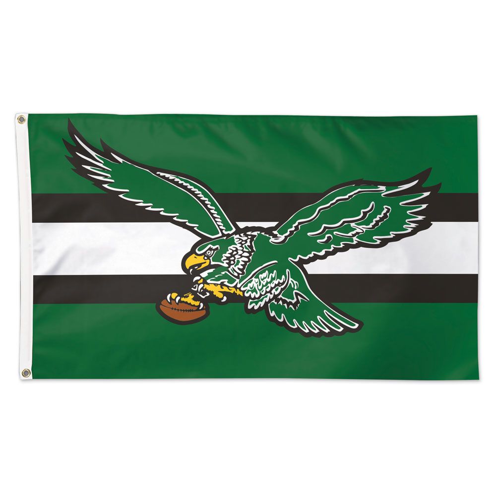 Philadelphia Eagles Throwback NFL 3' x 5' Deluxe Team Flag Wincraft - Casey's Sports Store