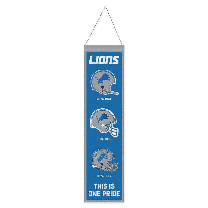 Detroit Lions NFL Heritage Banner Embroidered Wool 8