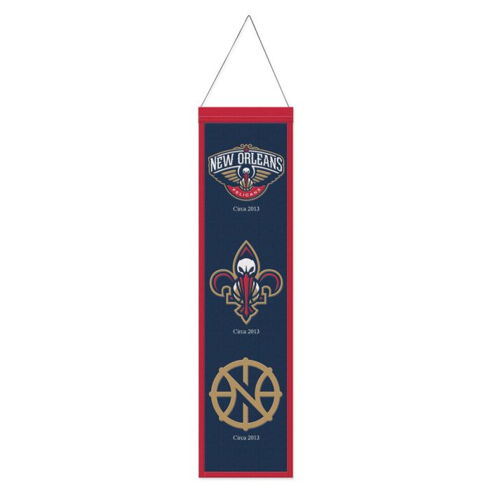 New Orleans Pelicans NBA Heritage Banner Embroidered Wool 8