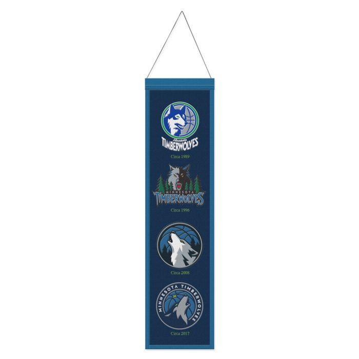 Minnesota Timberwolves NBA Heritage Banner Embroidered Wool 8