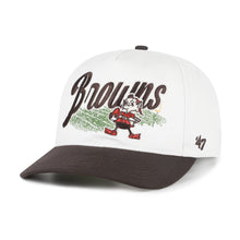 Load image into Gallery viewer, Cleveland Browns NFL '47 Brand Throwback White TT Hitch Adjustable Snapback Hat
