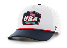Load image into Gallery viewer, USA Golf '47 Brand White Two Tone Rope Hitch Adjustable Hat - Stylish USA Golf Hat for sports enthusiasts.
