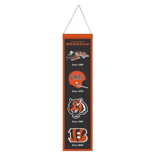 Cincinnati Bengals NFL Heritage Banner Embroidered Wool 8