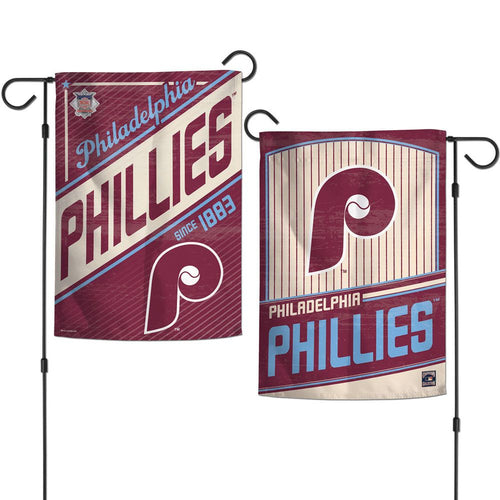 Philadelphia Phillies MLB Throwback Double Sided Garden Flag 12