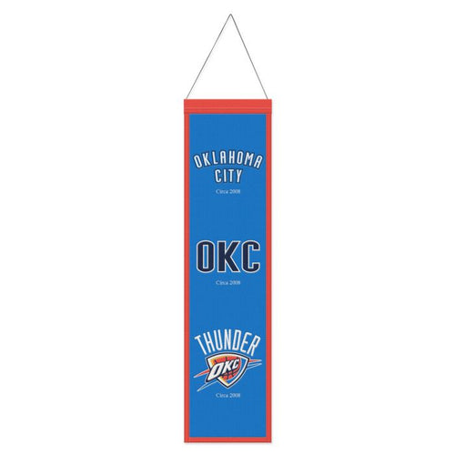 Oklahoma City Thunder NBA Heritage Banner Embroidered Wool 8