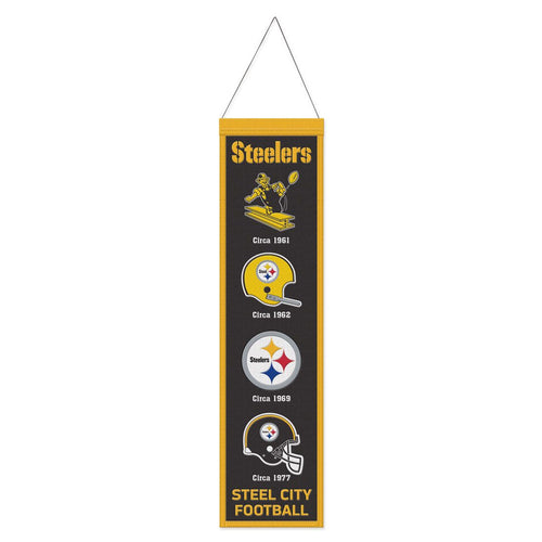 Pittsburgh Steelers NFL Heritage Banner Embroidered Wool 8