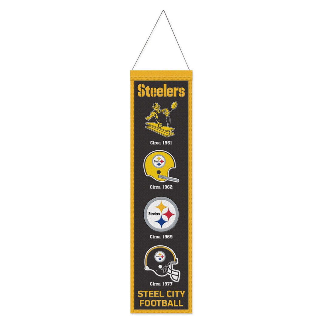 Pittsburgh Steelers NFL Heritage Banner Embroidered Wool 8