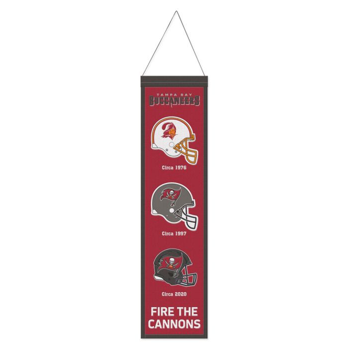 Tampa Bay Buccaneers NFL Heritage Banner Embroidered Wool 8