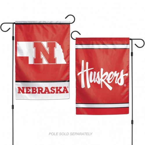 Nebraska Cornhuskers NCAA Double Sided Garden Flag 12