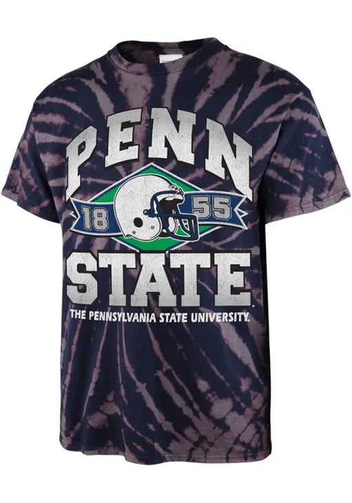 Penn State Nittany Lions NCAA '47 Brand Navy Tie Dye Vintage Men's Tee Shirt - Casey's Sports Store