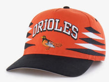 Load image into Gallery viewer, Baltimore Orioles MLB '47 Brand Orange TT Diamond Hitch Adjustable Snapback Hat
