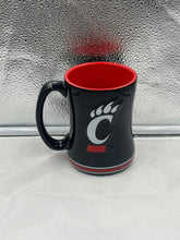 Load image into Gallery viewer, Cincinnati Bearcats NCAA 14oz Coffee Mug by Logo Brands showcasing a vibrant team logo, perfect for Bearcats fans and ideal for enjoying coffee or tea.
