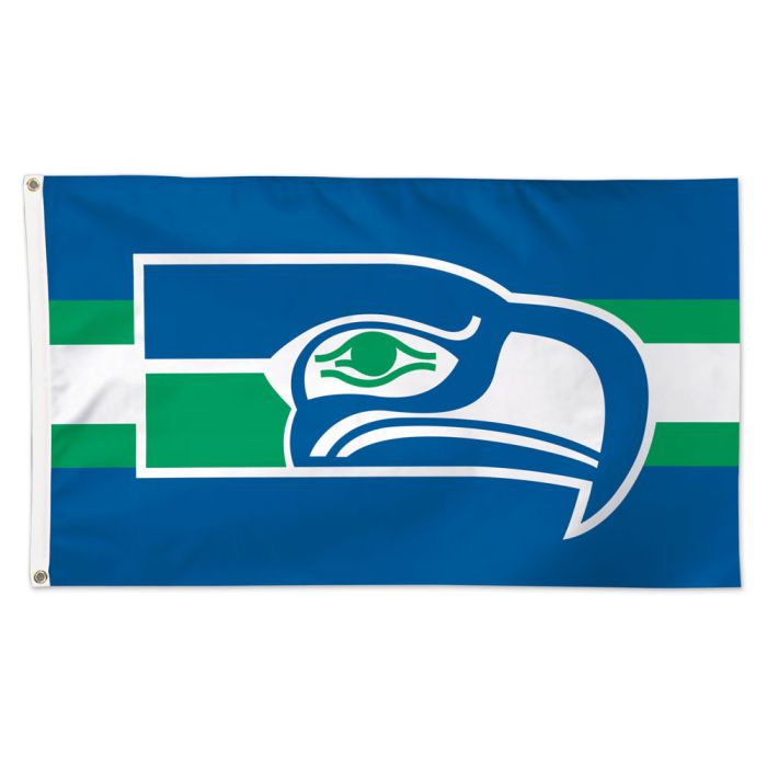 Seattle Seahawks Throwback NFL 3' x 5' Deluxe Team Flag Wincraft - Casey's Sports Store