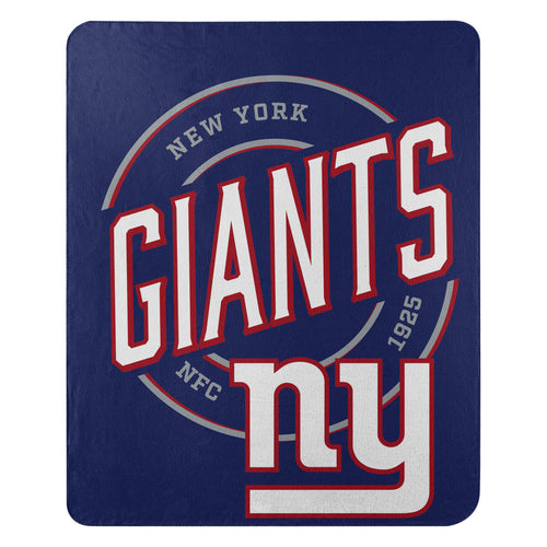 a new york giants logo on a blue background