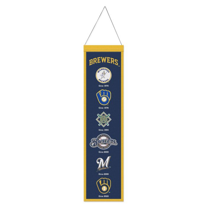 Milwaukee Brewers MLB Heritage Banner Embroidered Wool 8